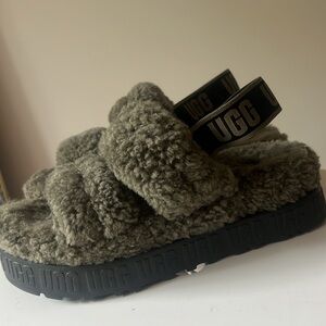 Green UGG slippers